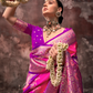 Printed Woven Rangkat Banarasi Silk Saree