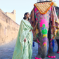 Two-Tone Kanjivaram Saree with Rich Zari Weaving