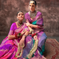 Printed Woven Rangkat Banarasi Silk Saree