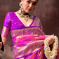Printed Woven Rangkat Banarasi Silk Saree