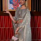 Elegant Tussar Silk Saree with Zari Woven Detailing