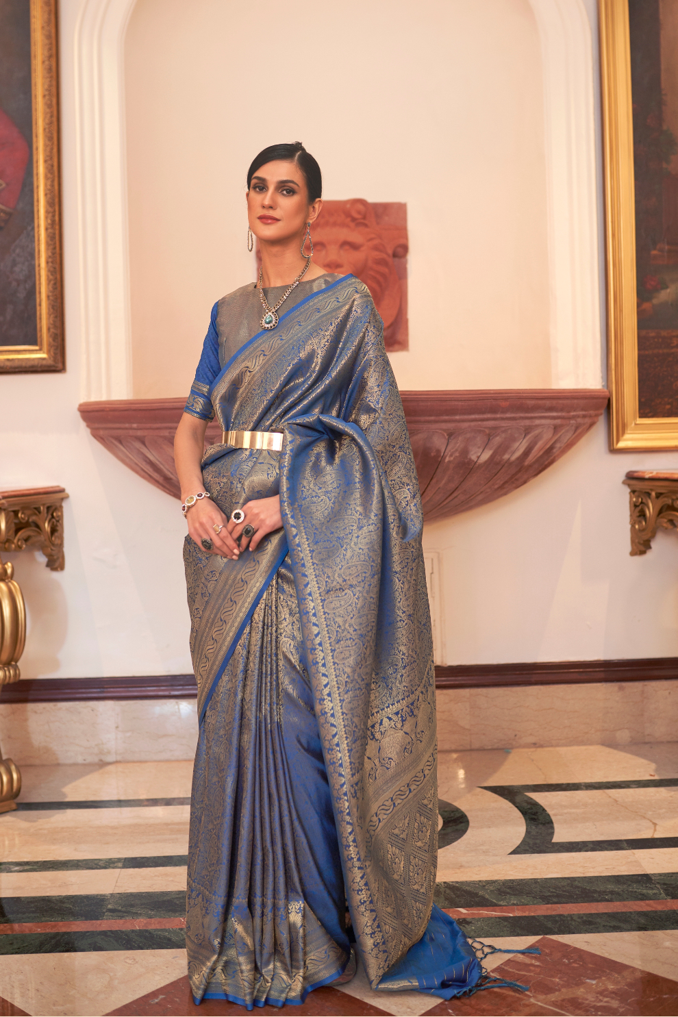 Handloom Banarasi Weaving Silk Saree with Traditional Elegance
