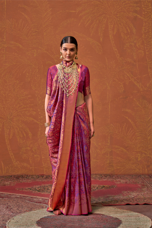 Gracefully Woven Pure Handloom Silk Drape Saree