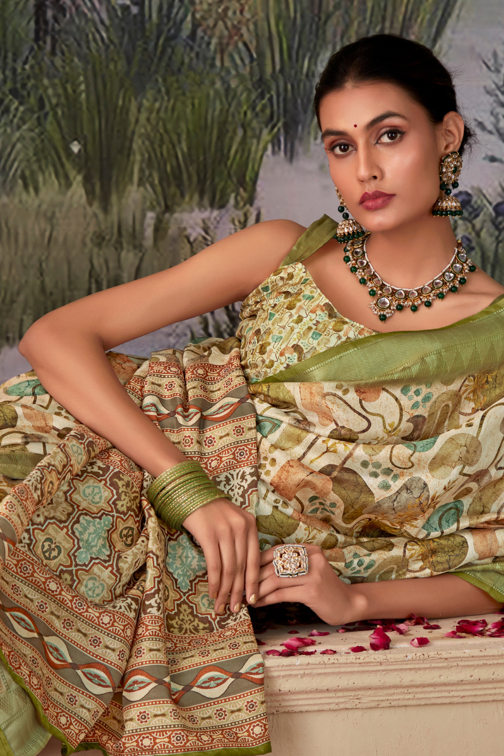 Handloom Tussar Silk with Digital Print - LaVante Fashion