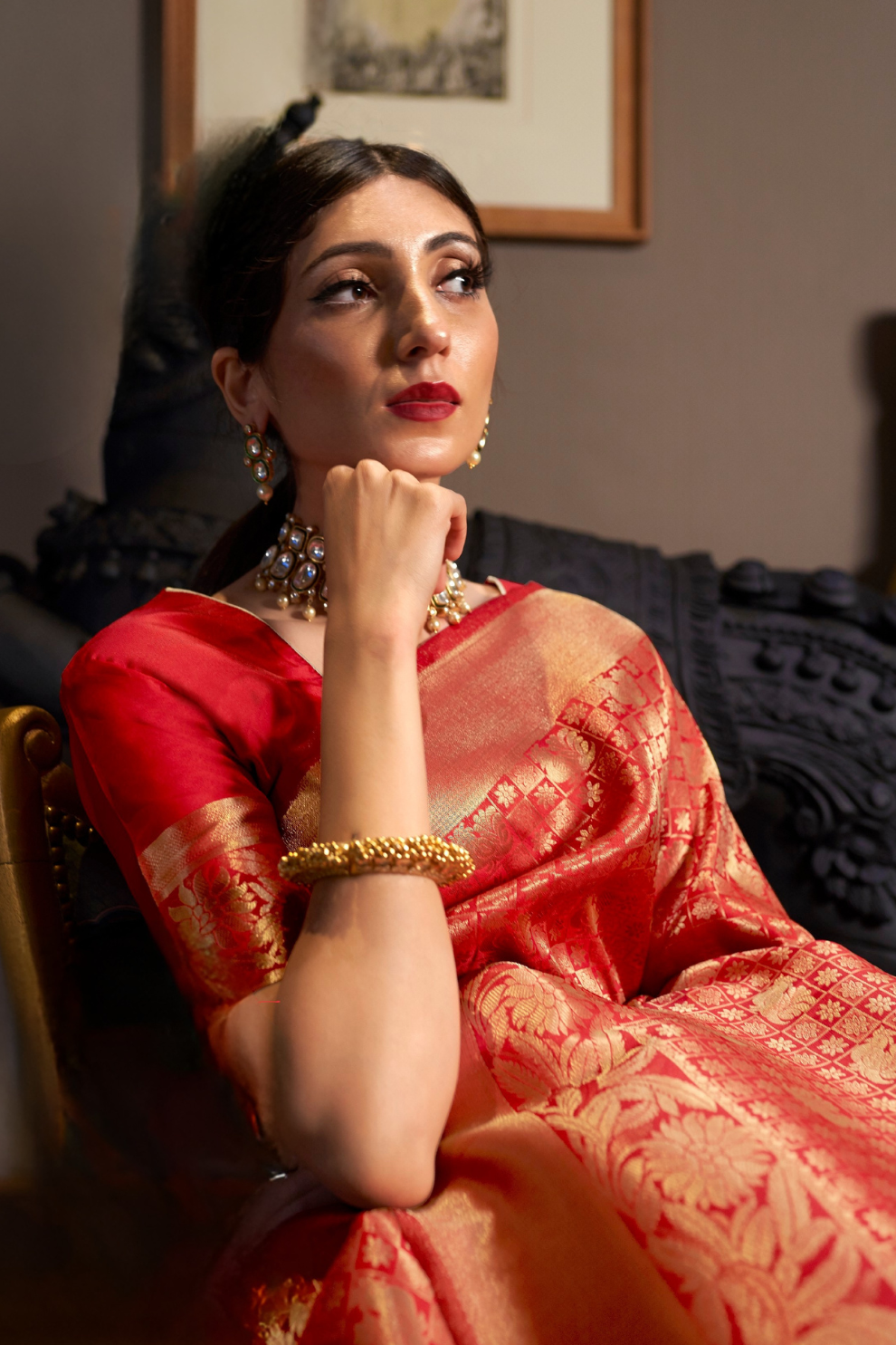 Traditional Soft Woven Saree in Rich Kanjivaram Silk