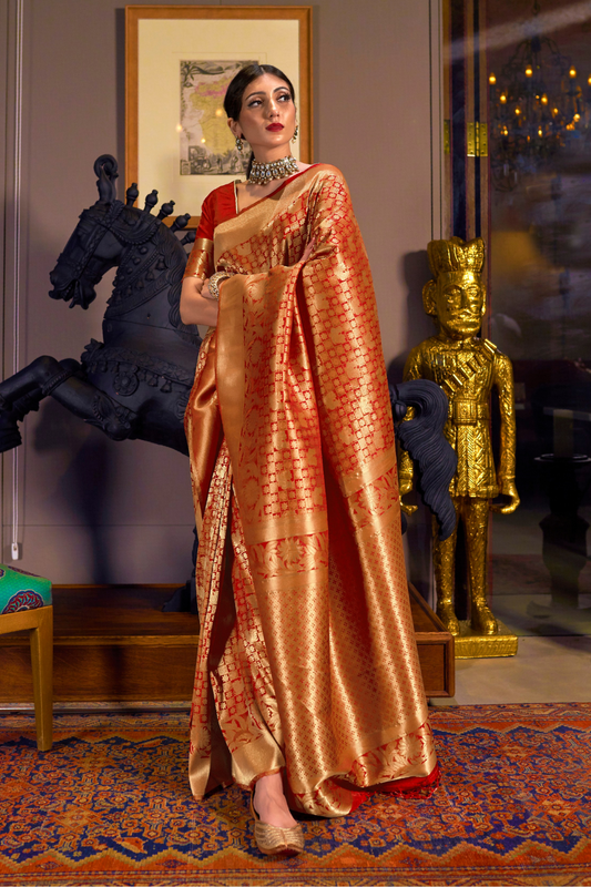 Traditional Soft Woven Saree in Rich Kanjivaram Silk