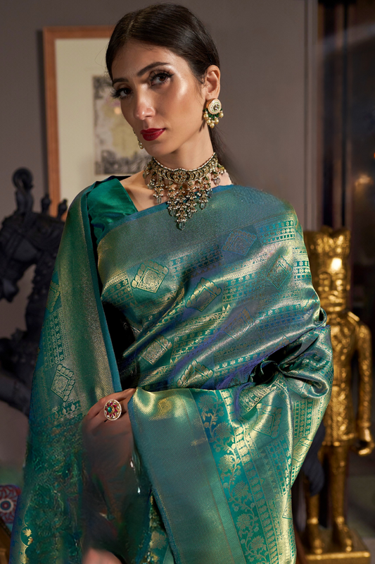 Traditional Soft Woven Saree in Rich Kanjivaram Silk