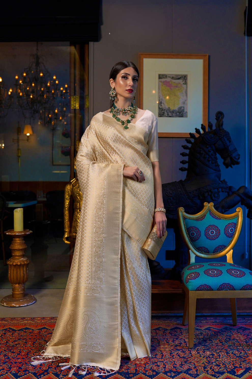 Traditional Soft Woven Saree in Rich Kanjivaram Silk