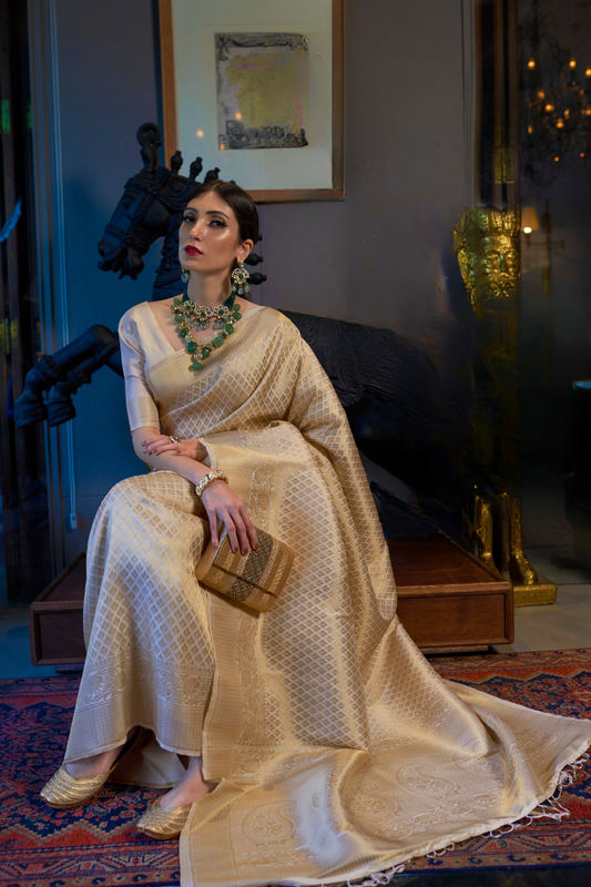 Traditional Soft Woven Saree in Rich Kanjivaram Silk