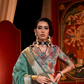 Handwoven Moss Chiffon Saree with Heavy Jacquard Blouse
