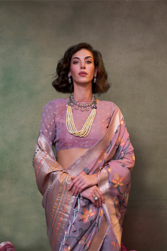 Beautiful Designer Jamdani Handwoven Cotton Saree for Festive We