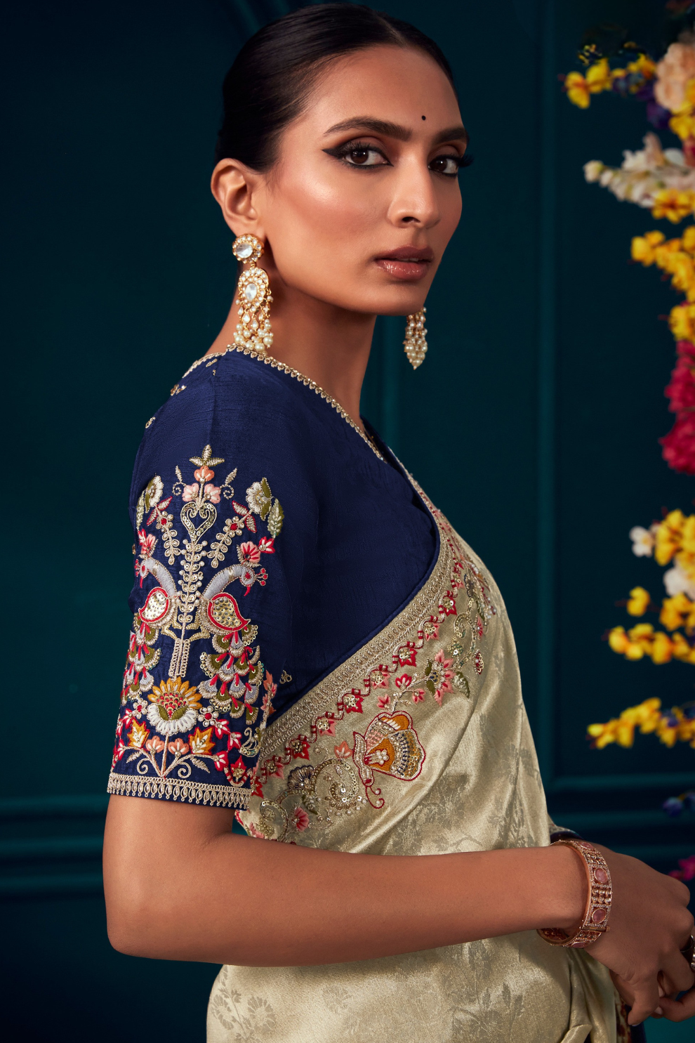 Heritage in Silk Elegant Designer Banarasi Kanjivaram Masterpiece