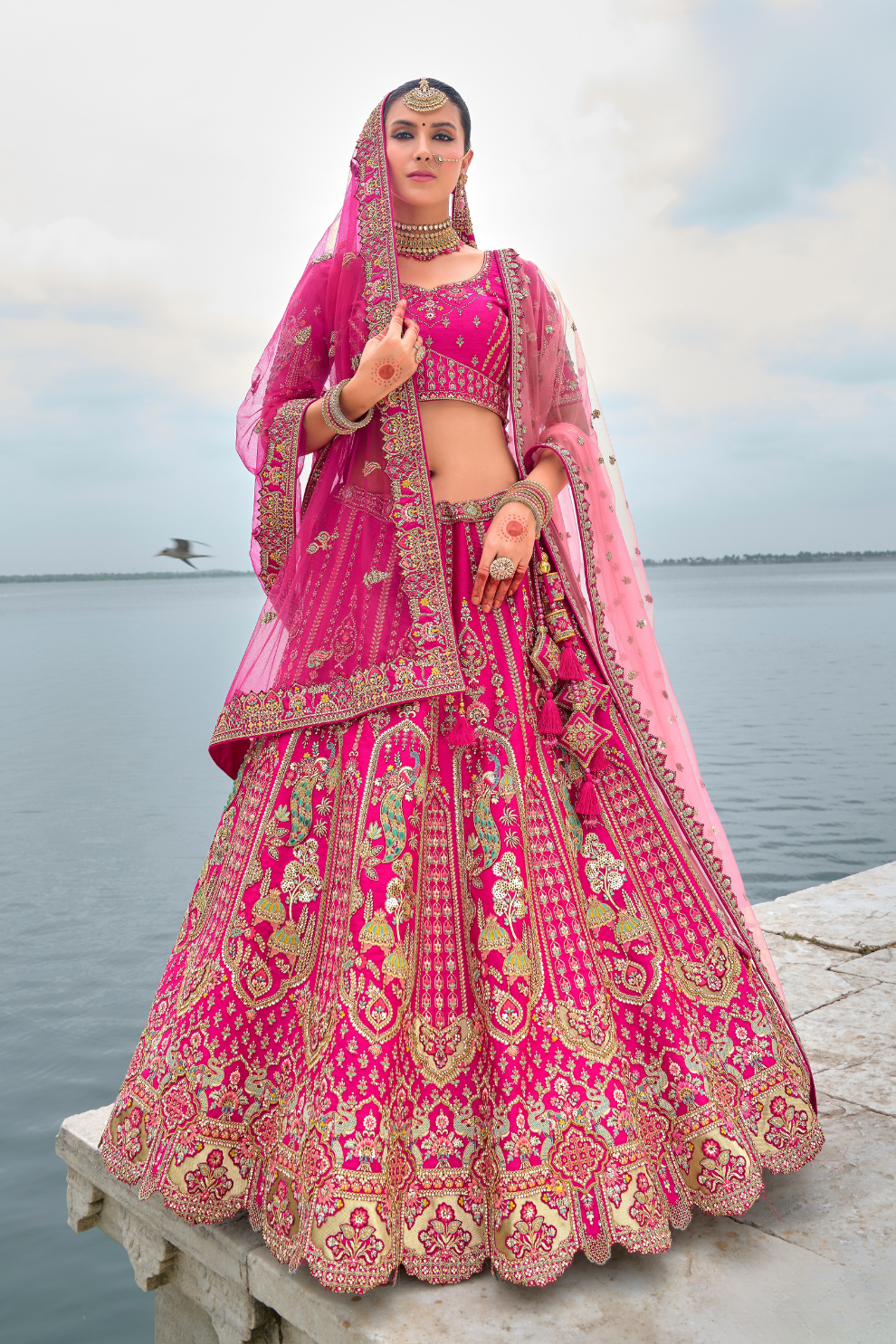 Luxury Silk Bridal Lehenga Choli – Handcrafted Elegance for Your Big Day