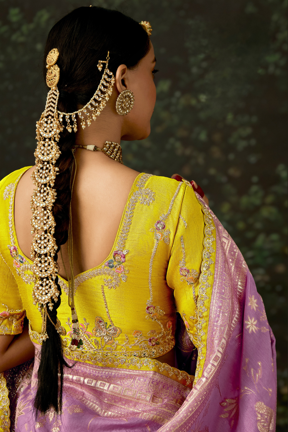 Woven Art Silk Wedding Saree with Rich Traditional Detailing
