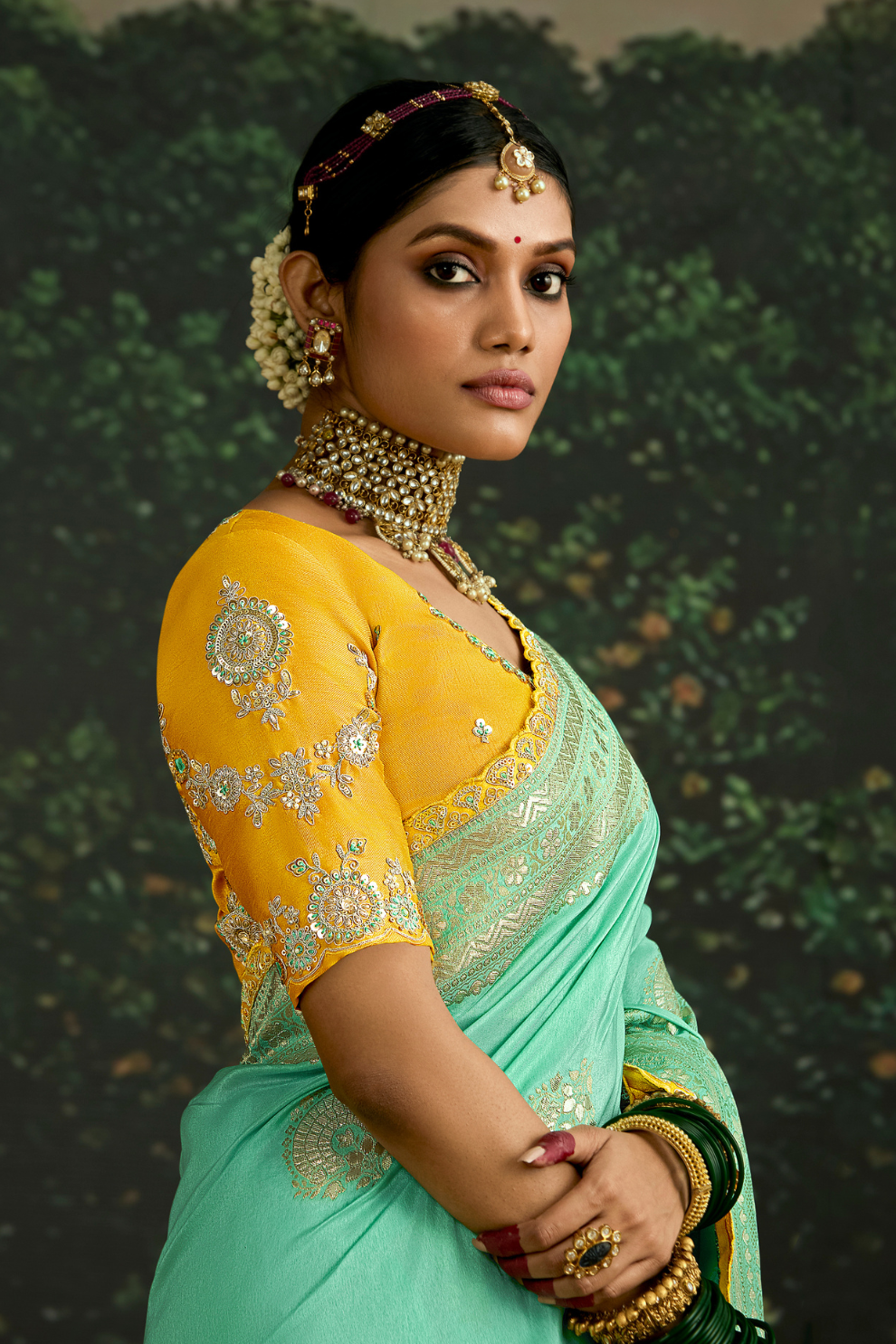 Woven Art Silk Wedding Saree with Rich Traditional Detailing