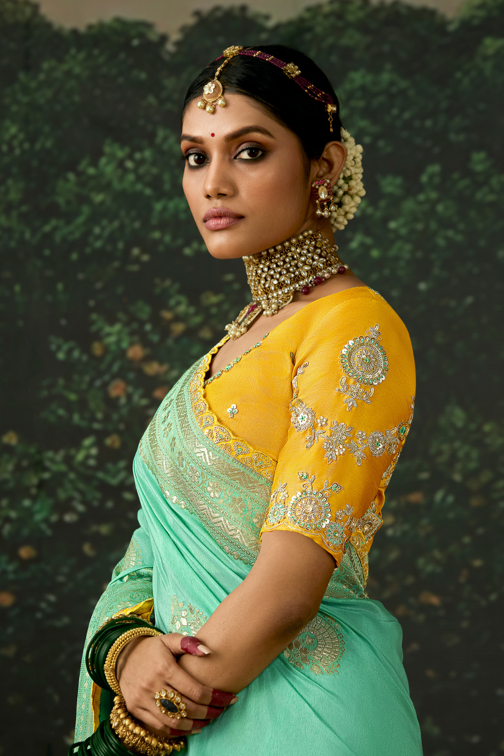 Woven Art Silk Wedding Saree with Rich Traditional Detailing