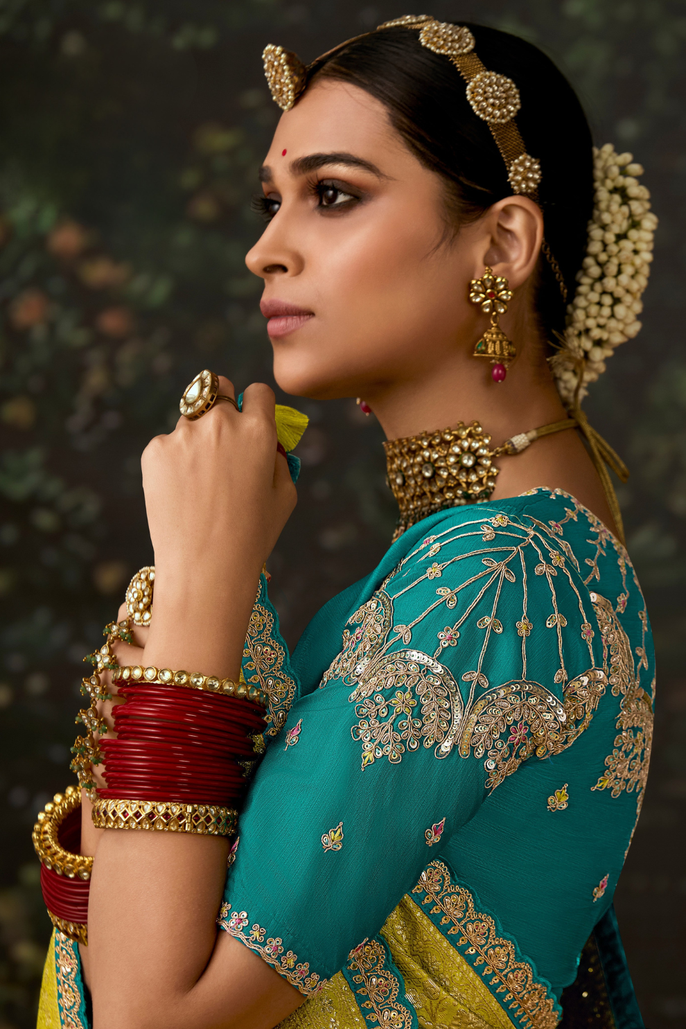 Woven Art Silk Wedding Saree with Rich Traditional Detailing
