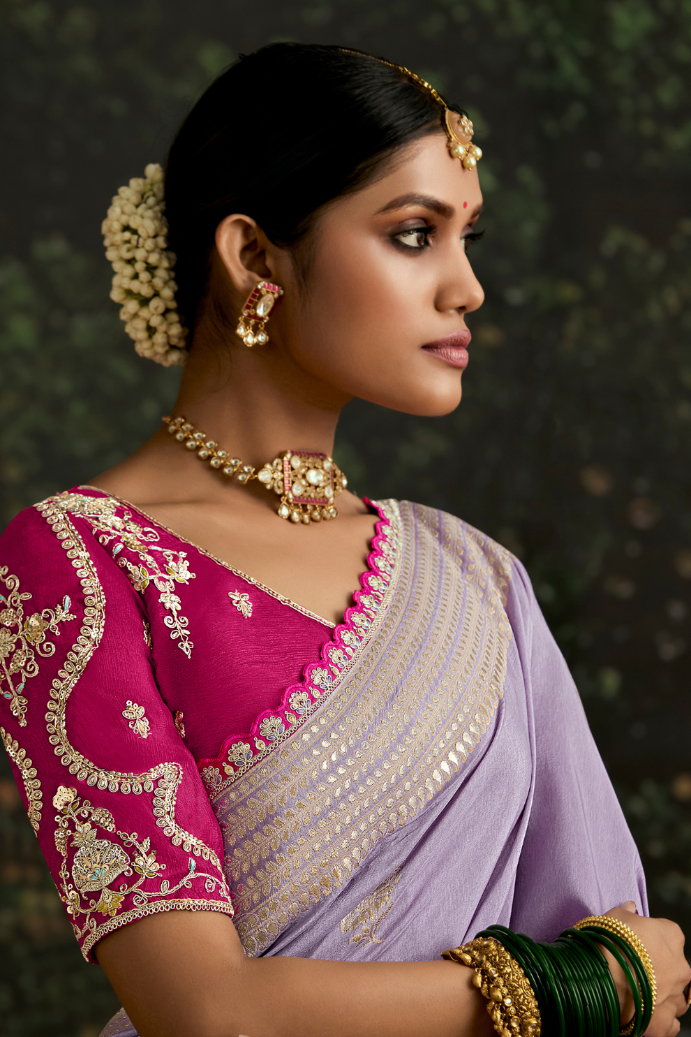Woven Art Silk Wedding Saree with Rich Traditional Detailing