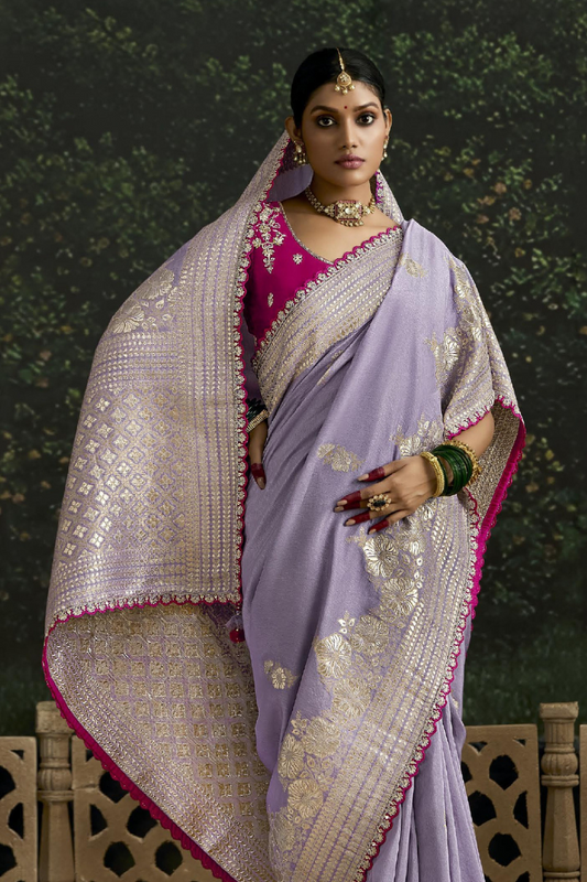 Woven Art Silk Wedding Saree with Rich Traditional Detailing