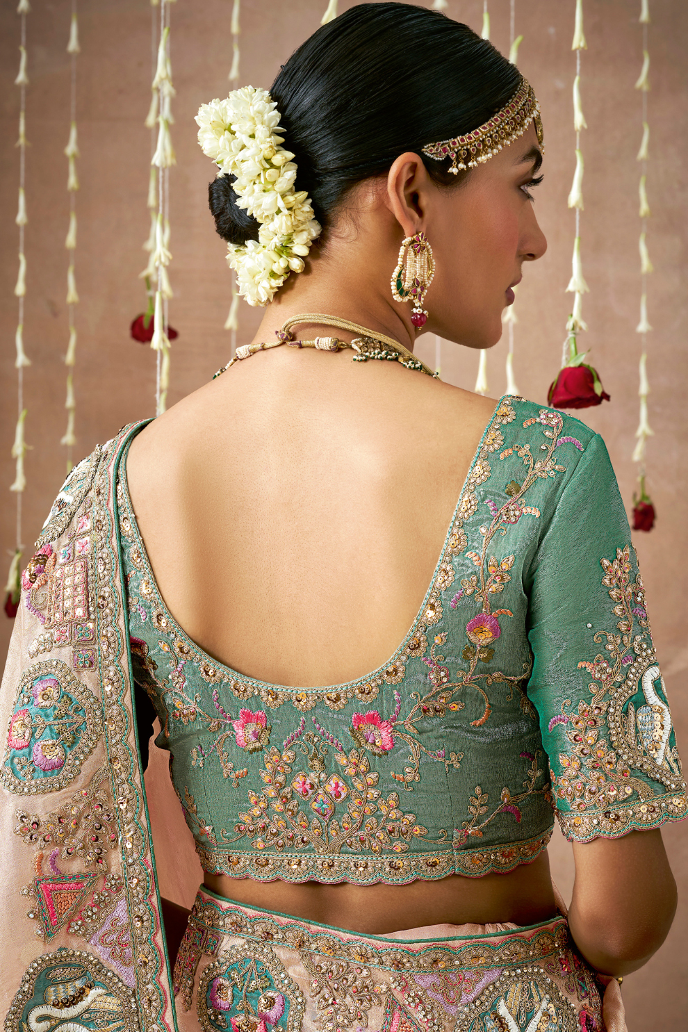 Tissue Dola Silk Embroidered Wedding Saree for Timeless Elegance