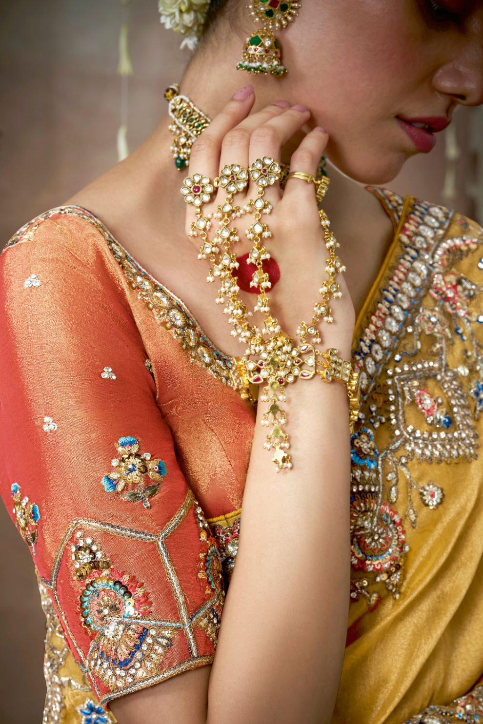 Tissue Dola Silk Embroidered Wedding Saree for Timeless Elegance
