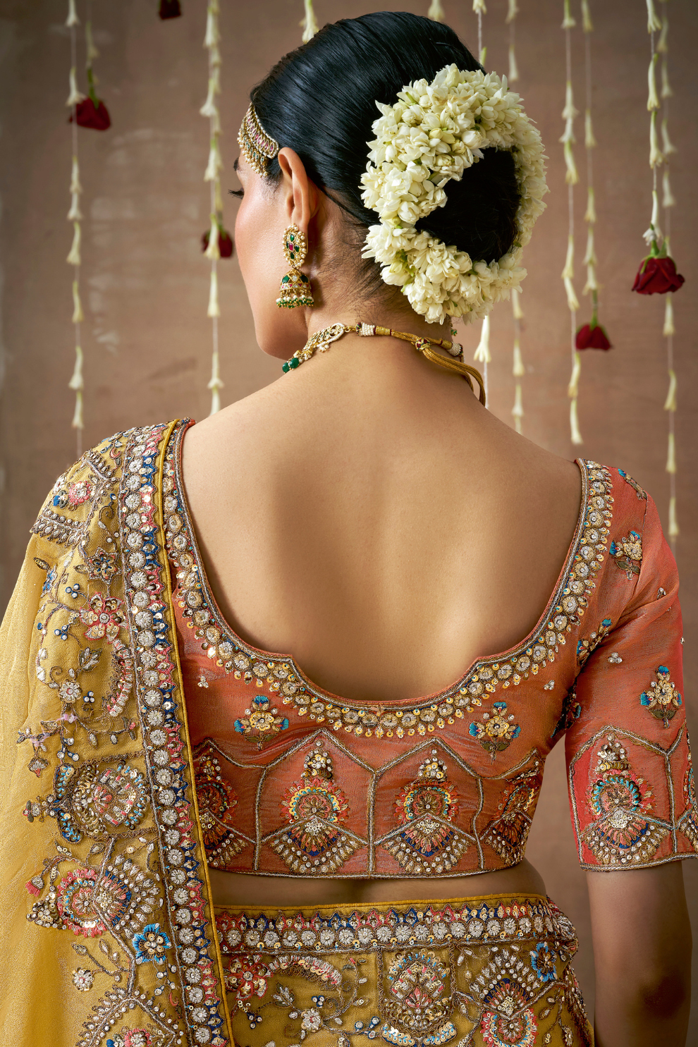 Tissue Dola Silk Embroidered Wedding Saree for Timeless Elegance