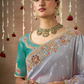 Tissue Dola Silk Embroidered Wedding Saree for Timeless Elegance
