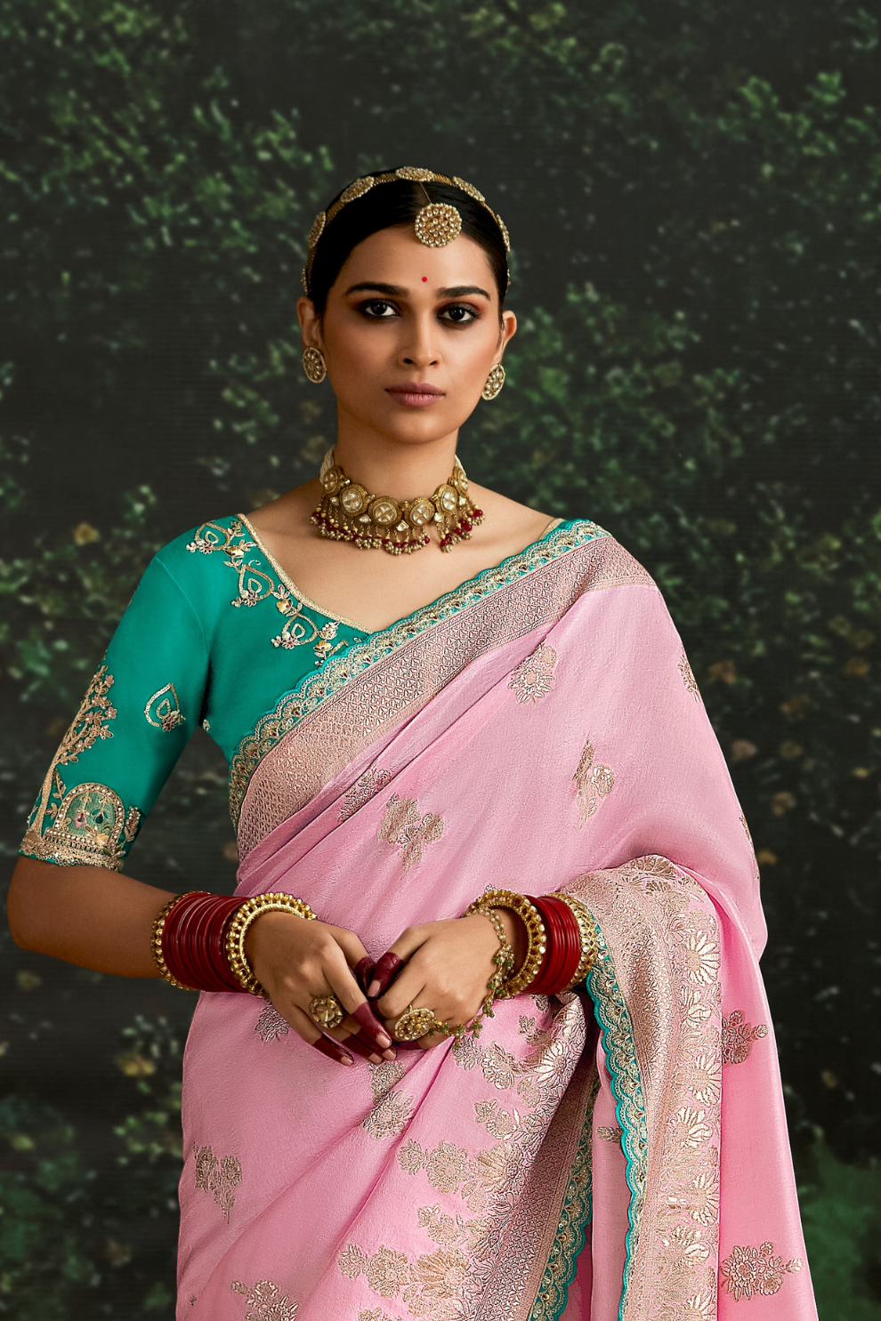 Woven Art Silk Wedding Saree with Rich Traditional Detailing