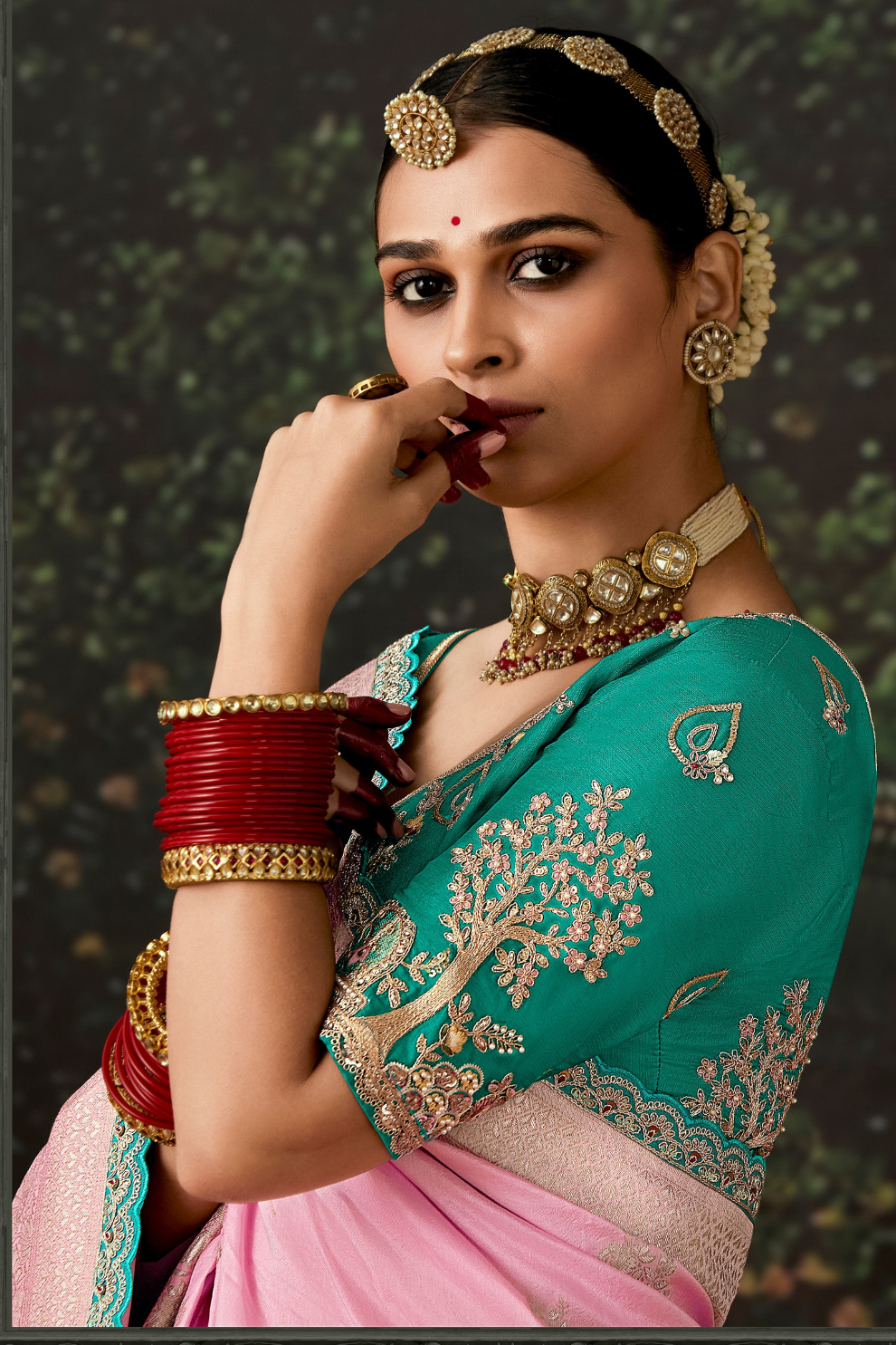 Woven Art Silk Wedding Saree with Rich Traditional Detailing