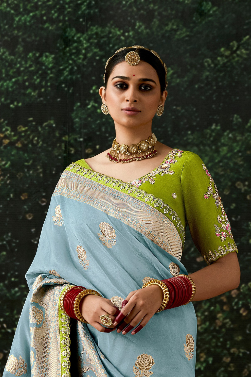 Woven Art Silk Wedding Saree with Rich Traditional Detailing