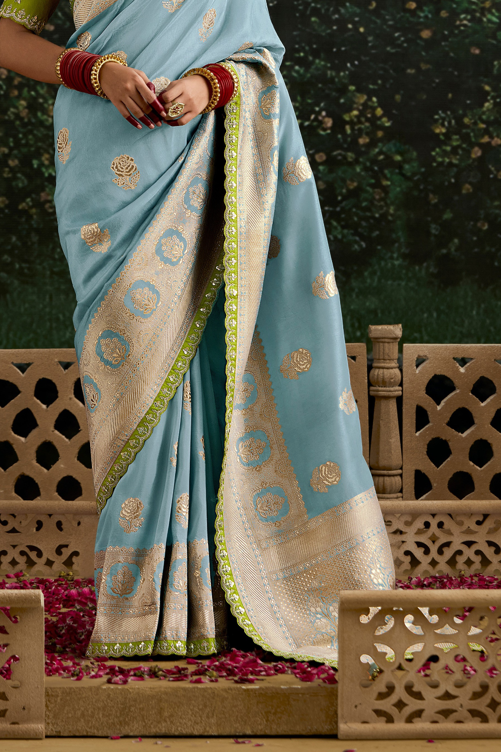 Woven Art Silk Wedding Saree with Rich Traditional Detailing