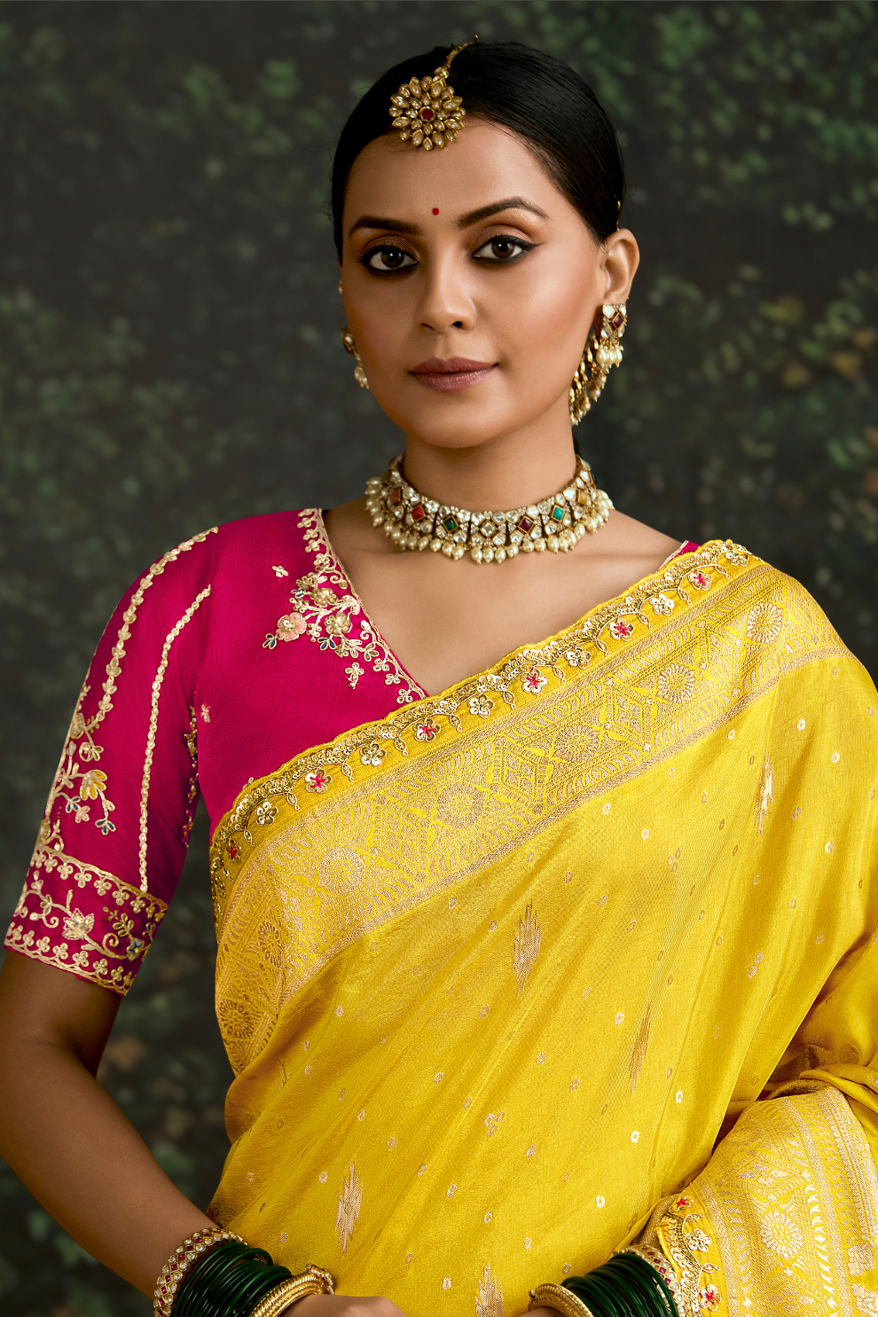 Woven Art Silk Wedding Saree with Rich Traditional Detailing