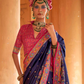 Super Polyester Viscose Silk Saree with Hand Block Luxury Print