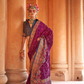Super Polyester Viscose Silk Saree with Hand Block Luxury Print