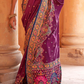 Super Polyester Viscose Silk Saree with Hand Block Luxury Print
