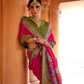 Super Polyester Viscose Silk Saree with Hand Block Luxury Print