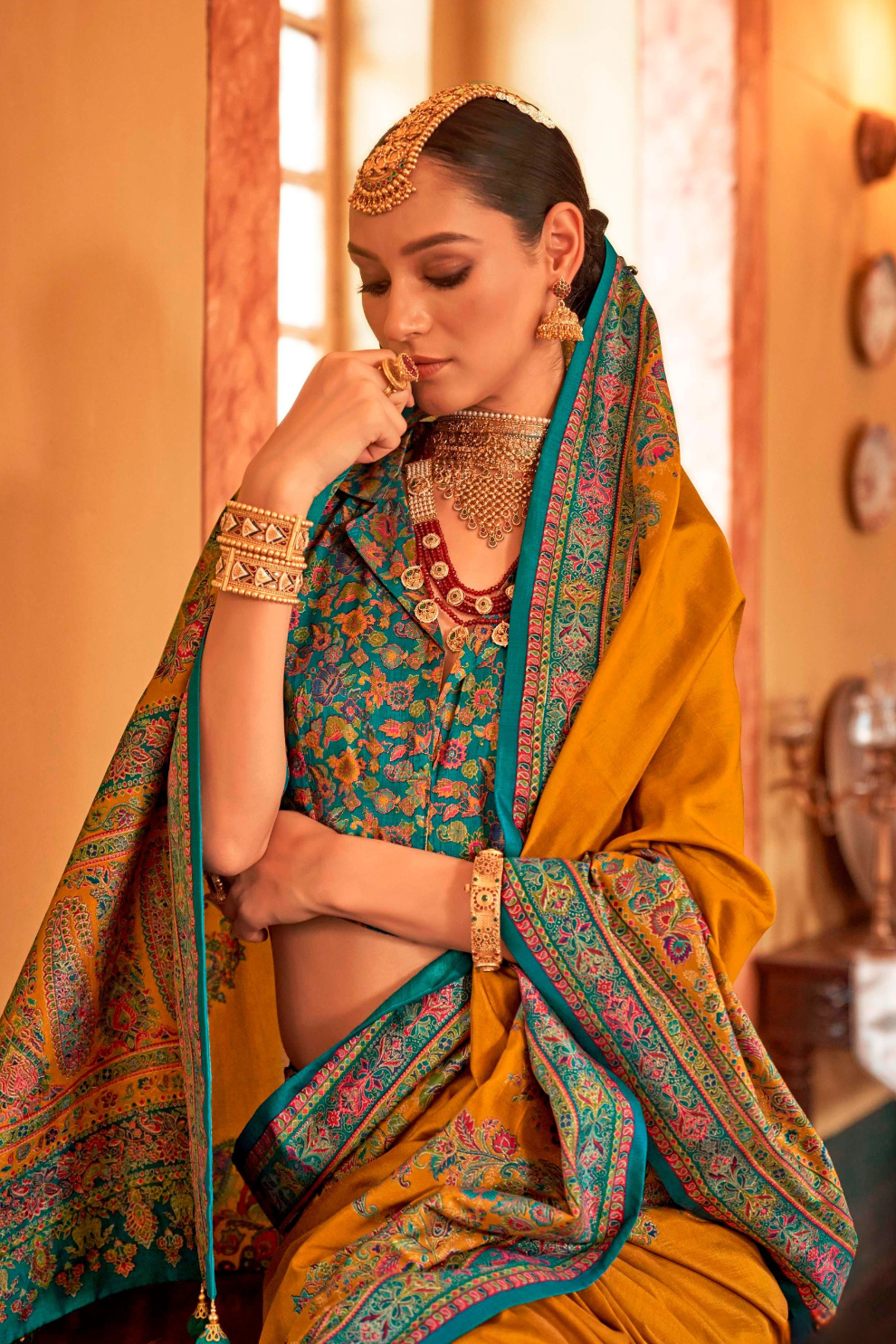 Soft Polyester Viscose Silk Saree with Hand Block Luxury Print - LaVante Fashion