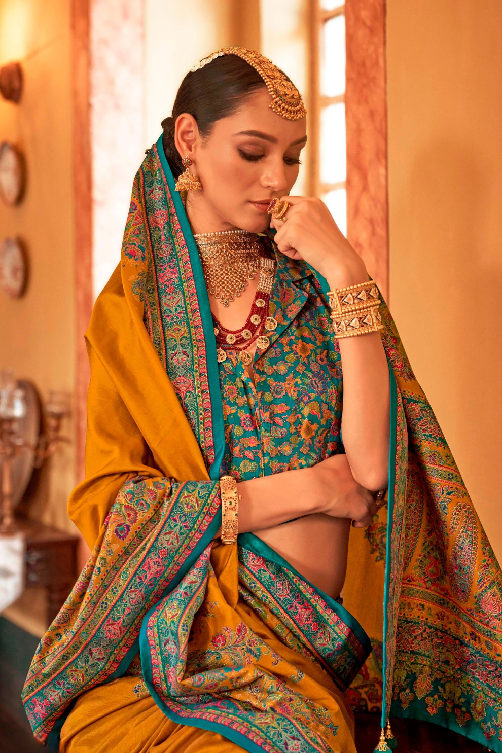 Soft Polyester Viscose Silk Saree with Hand Block Luxury Print - LaVante Fashion