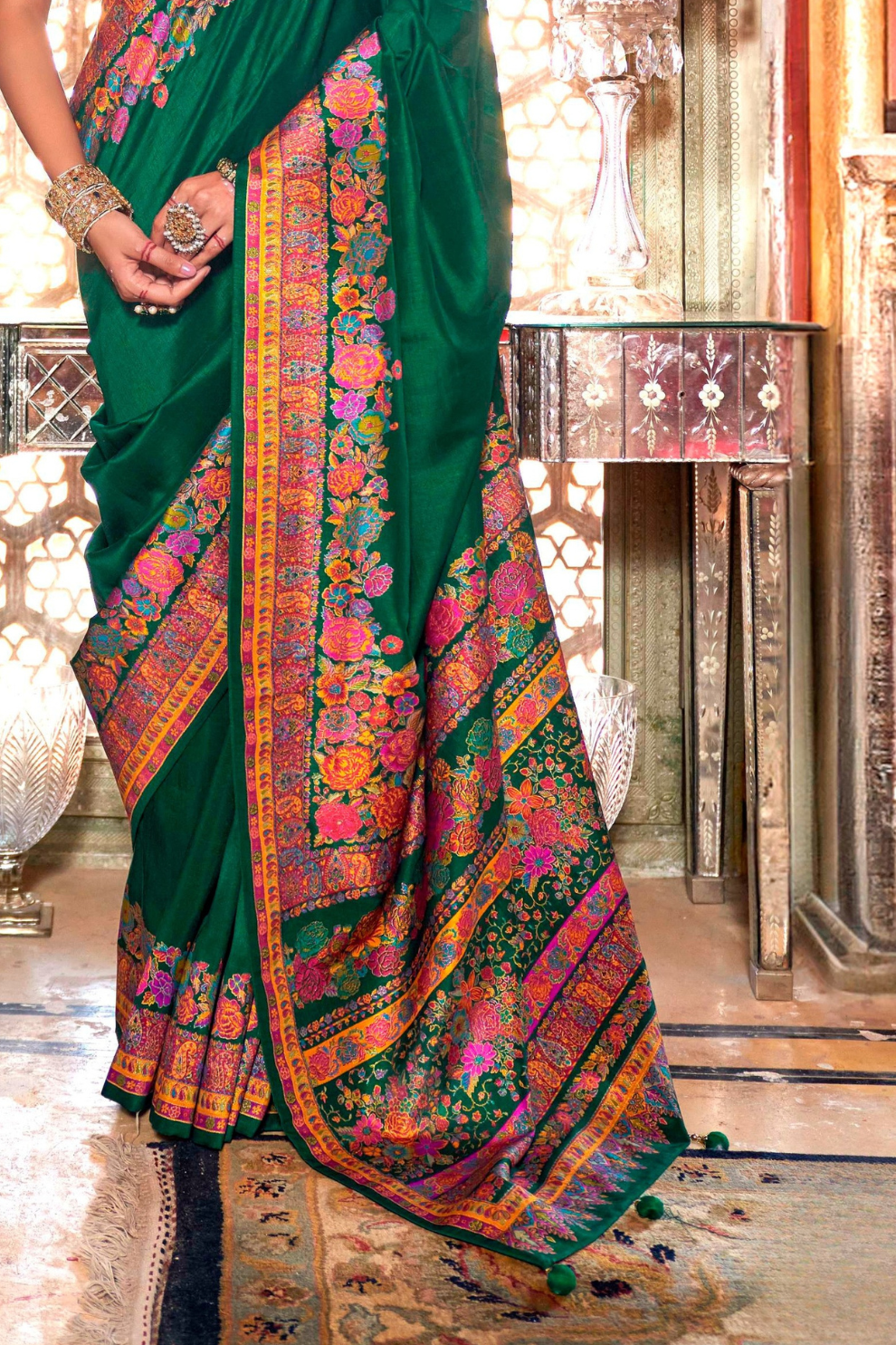 High-Quality Super 801 P.V. Silk Saree with H.B. Luxury Print - LaVante Fashion