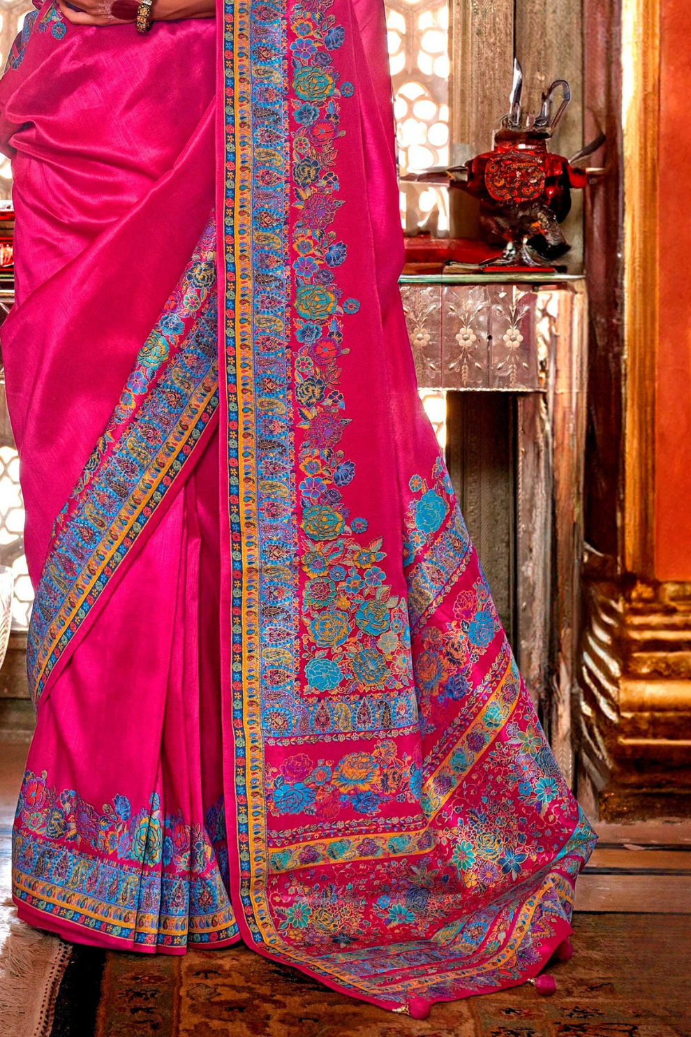 High-Quality Super 801 P.V. Silk Saree with H.B. Luxury Print - LaVante Fashion