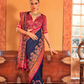 Soft Polyester Viscose Silk Saree with Hand Block Luxury Print - LaVante Fashion