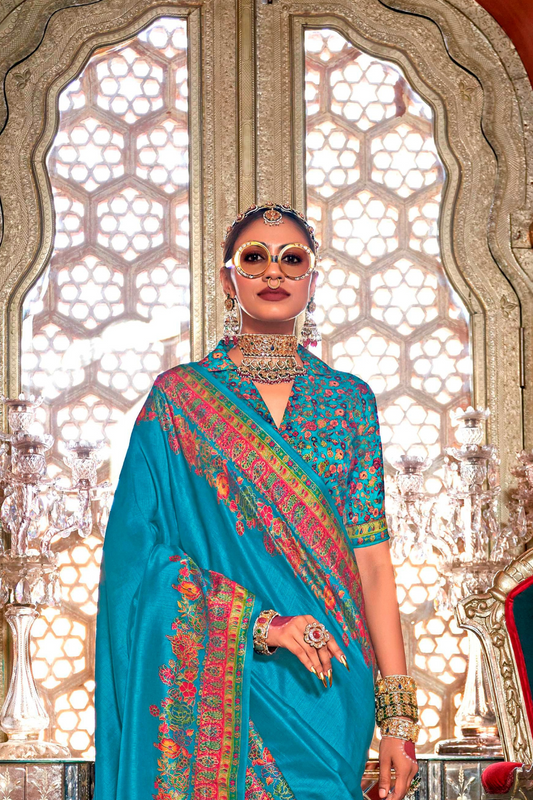 High-Quality Super 801 P.V. Silk Saree with H.B. Luxury Print - LaVante Fashion