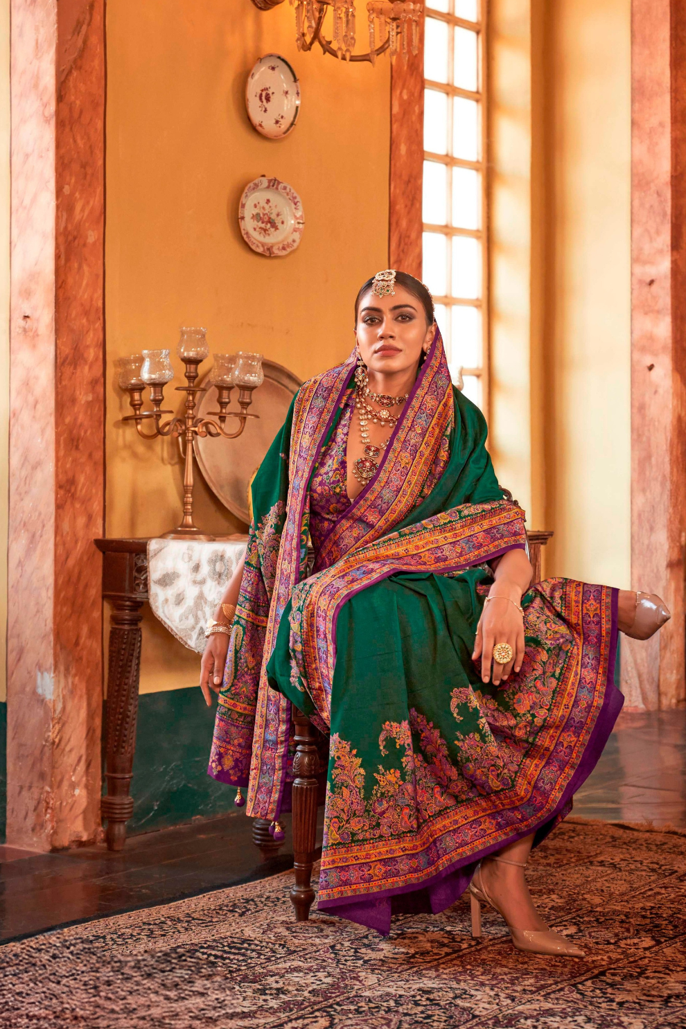 Soft Polyester Viscose Silk Saree with Hand Block Luxury Print - LaVante Fashion