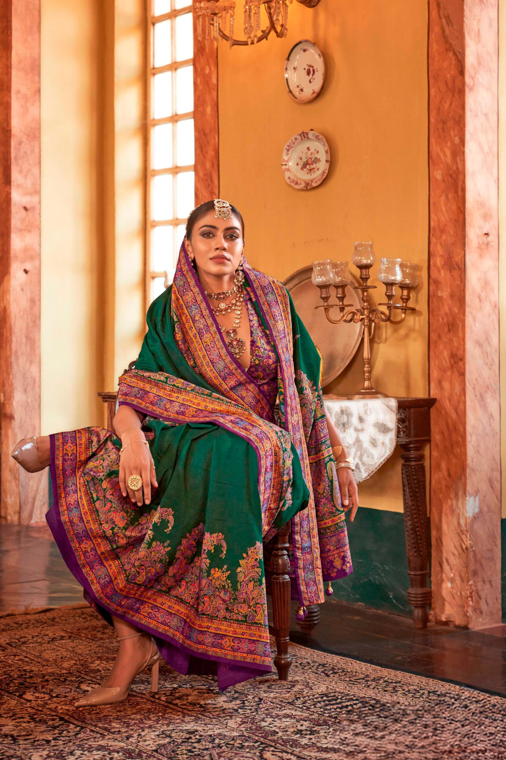 Soft Polyester Viscose Silk Saree with Hand Block Luxury Print - LaVante Fashion