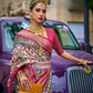 Premium Printed Saree in Polyester Viscose Silk with Shine