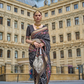 Premium Printed Saree in Polyester Viscose Silk with Shine