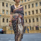 Premium Printed Saree in Polyester Viscose Silk with Shine