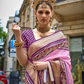 Premium Printed Saree in Polyester Viscose Silk with Shine