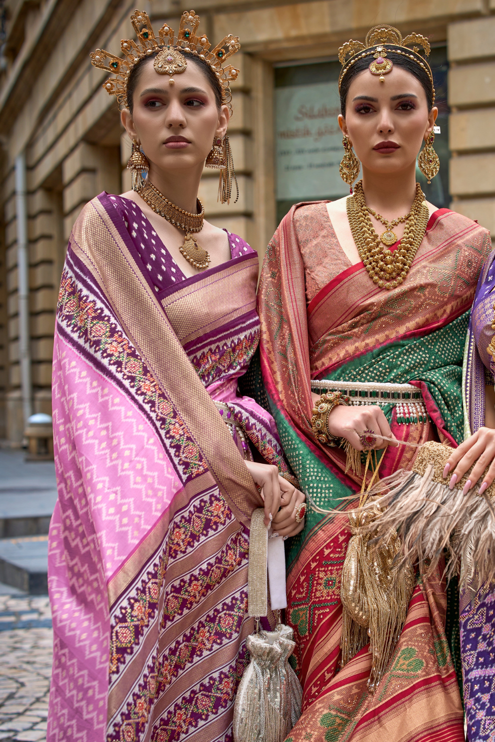 Premium Printed Saree in Polyester Viscose Silk with Shine