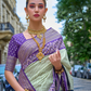 Premium Printed Saree in Polyester Viscose Silk with Shine